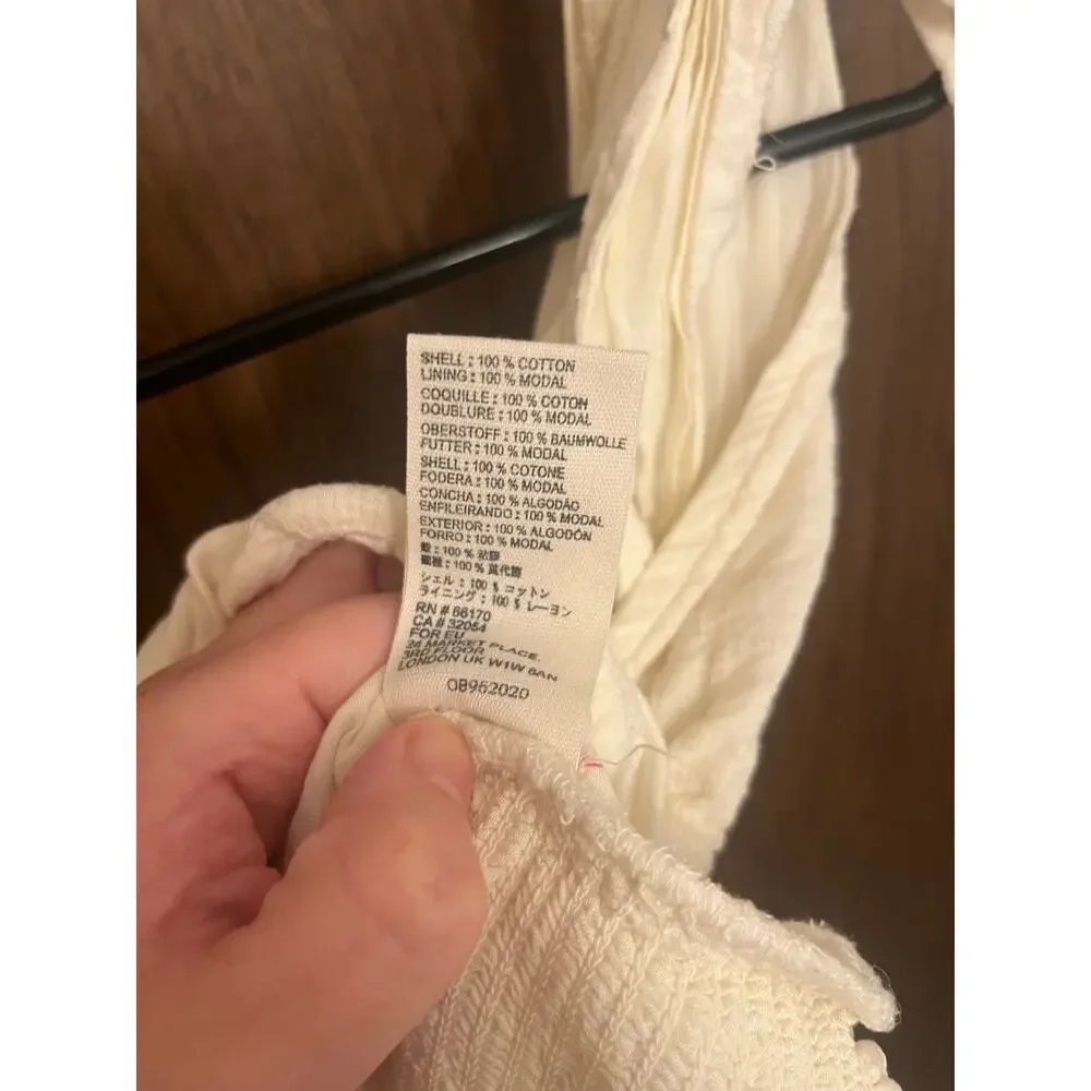 Free People Eva Tie Strap Crop Top, Size M